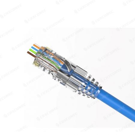 Cat.5E UTP Arc Latch Easy Pass Through  RJ45 Modular Plug